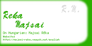 reka majsai business card